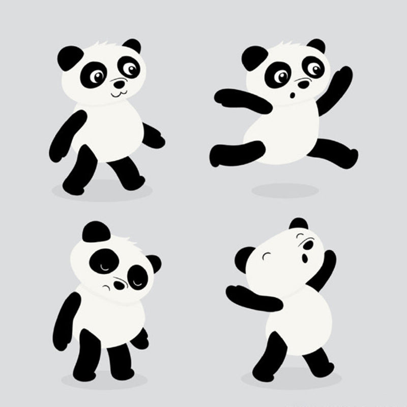 Frendorf | Feuchtigkeitsbeständige Panda Wandgemälde Dekor Extra großes Cartoon-Stil Wanddekoration für Schlafzimmer