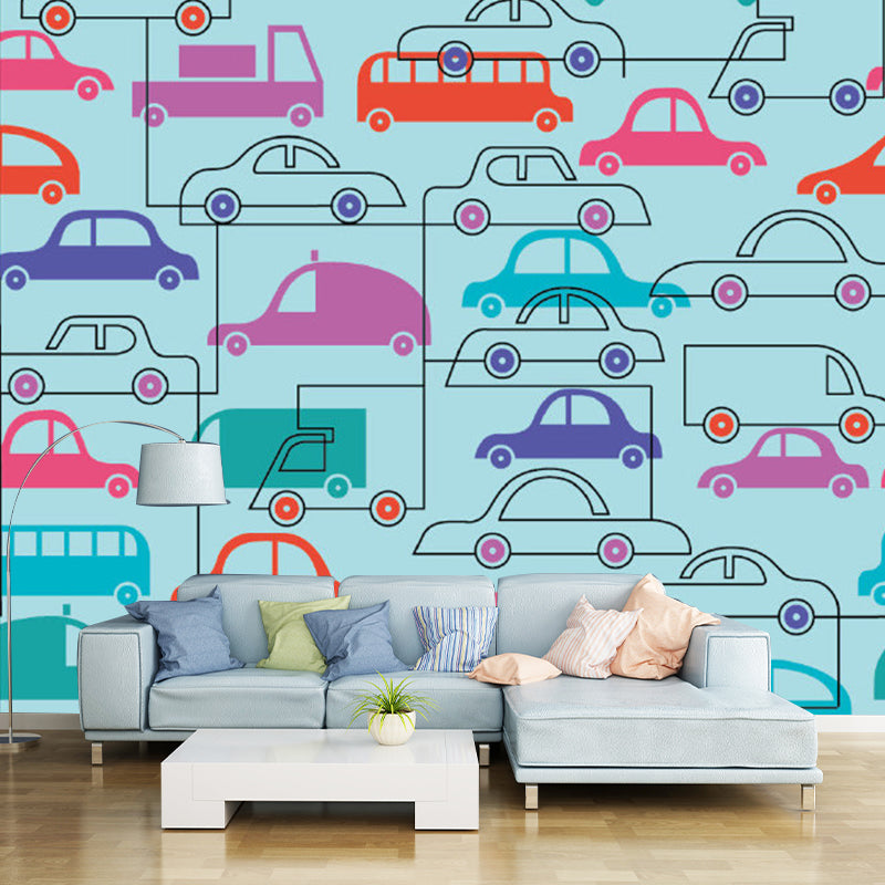 Whole Cars Wandbilder für Kinderkunst Non-Woven Wanddekoration für Zuhause, personalisierte Größe