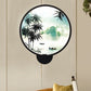 Frendorf | Asiatische stijl afgeronde natuurlijke landschap muurschildering lichte acryl LED woonkamer wandlamp in zwart