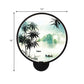 Frendorf | Asiatische stijl afgeronde natuurlijke landschap muurschildering lichte acryl LED woonkamer wandlamp in zwart