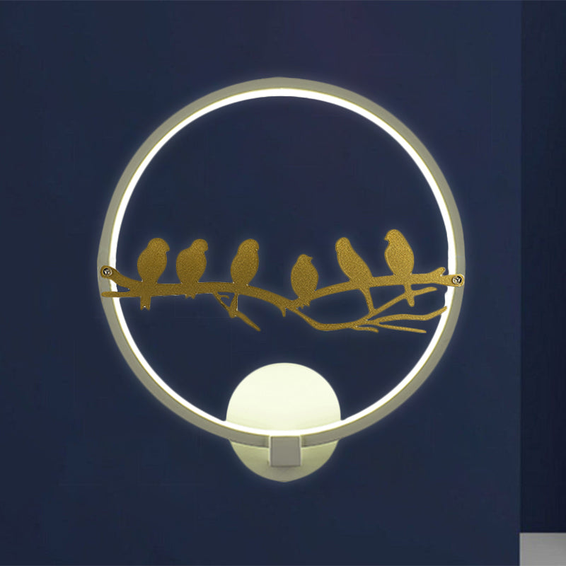 Frendorf | Wit/Zwart Ronde Wandverlichting Idee Oriëntaals Style LED Acrylaat Wandmuur Lamp voor Woonkamer