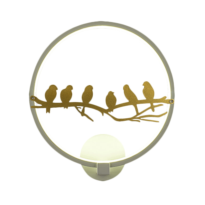 Frendorf | Wit/Zwart Ronde Wandverlichting Idee Oriëntaals Style LED Acrylaat Wandmuur Lamp voor Woonkamer