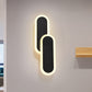 Frendorf | 11"/14.5" H Weiß/Schwarz Dual Oval Wandleuchte Modernist LED Acryl Lichtarmatur in Weiß/Warmlicht