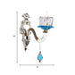 Frendorf | 1/2-Head Lotus Wandlamp Retro Blauw en Helder Glas Wandverlichting voor Eetkamer