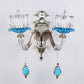 Frendorf | 1/2-Head Lotus Wandlamp Retro Blauw en Helder Glas Wandverlichting voor Eetkamer