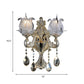 Frendorf | 1/2-Licht Frosted Glas Wandleuchte Traditionell Gold Semi-Offene Blume Wohnzimmer Wandmontiert Licht