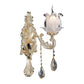 Frendorf | 1/2-Licht Frosted Glas Wandleuchte Traditionell Gold Semi-Offene Blume Wohnzimmer Wandmontiert Licht
