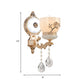 Frendorf | 1/2-Bol Bloem-Relief Kom Wandlamp Rustiek Goud Frosted Glas Wandlamp met Kristal Drop
