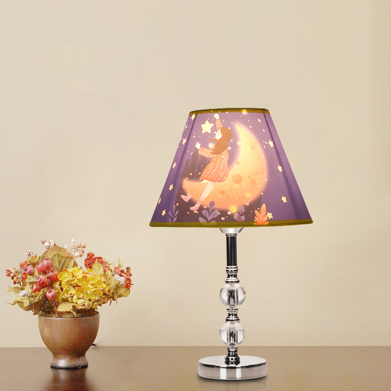 Frendorf | StarDreamer – Kinderwandlampe mit Mädchen- und Nachthimmel-Druck