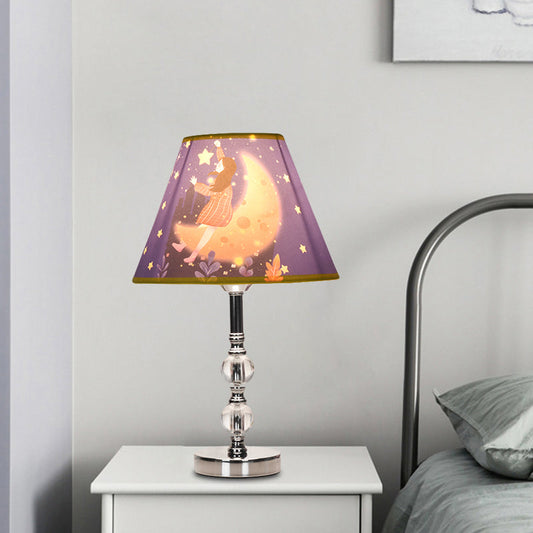 Frendorf | StarDreamer – Kinderwandlampe mit Mädchen- und Nachthimmel-Druck