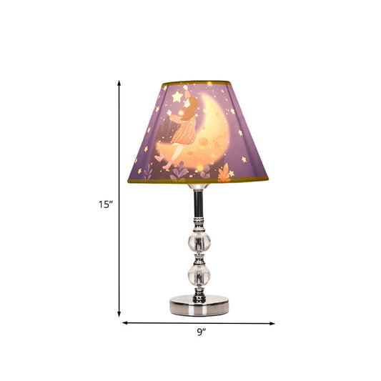 Frendorf | StarDreamer – Kinderwandlampe mit Mädchen- und Nachthimmel-Druck