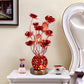 Frendorf | Curverose – Stilvolle rote Rosen-LED-Tischlampe