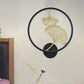 Schwarz/Weiß Rund Ginkgo Wandlampe Modern LED Metall Wandbeleuchtung Idee für Wohnzimmer, Warm/Weiß Licht