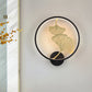 Frendorf | Zwart/Wit Circulaire Ginkgo Muurverlichting Moderne LED Metalen Wandverlichting Idee voor Woonkamer, Warm/Wit Licht