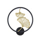 Frendorf | Zwart/Wit Circulaire Ginkgo Muurverlichting Moderne LED Metalen Wandverlichting Idee voor Woonkamer, Warm/Wit Licht