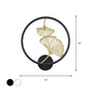 Frendorf | Zwart/Wit Circulaire Ginkgo Muurverlichting Moderne LED Metalen Wandverlichting Idee voor Woonkamer, Warm/Wit Licht