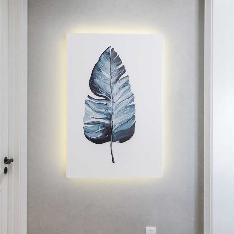 Frendorf | Weißes Rechteck Banana Leaf Wandlampe Nordic Style LED Acryl Wandleuchte