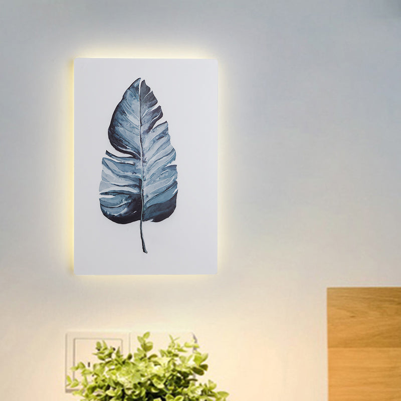 Frendorf | Weißes Rechteck Banana Leaf Wandlampe Nordic Style LED Acryl Wandleuchte