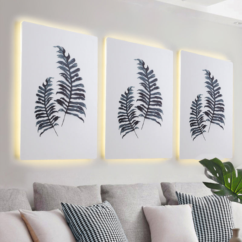 Frendorf | Weißes Rechteck Banana Leaf Wandlampe Nordic Style LED Acryl Wandleuchte