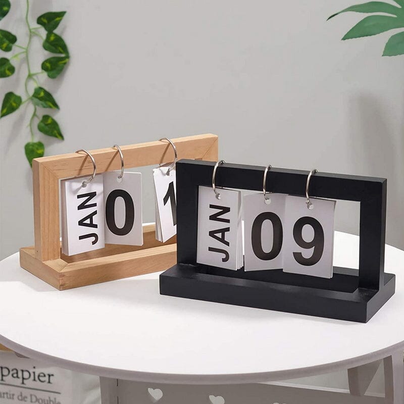 Frendorf | Dutch Teak Holz Schreibtischkalender
