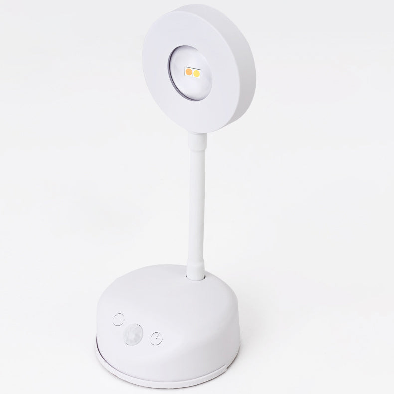 Moderne Einfachheit Wasserdicht ABS Rund LED Wiederaufladbare Bewegungsmelder Wandlampe Für Außenpatio