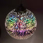 Frendorf | ElysianSpark 3D Creative LED Kronleuchter | 2/3 Lichter | Feuerwerksglas-Dome | Modernes Design | Stimmungslicht für Zuhause