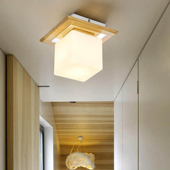 Frendorf | Nordova Deckenleuchte | Minimalistisches Holzdesign | Runde & Eckige Varianten | 1-flammig