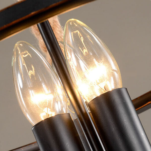 Industriel Eisen Schnur 3-Licht Insel Licht Kronleuchter