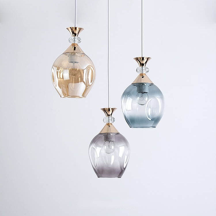Frendorf | AuroSphere Gradient Glas Pendelleuchte | 1/3 Lichter | Insellicht | Modernes Design für Esszimmer & Küche