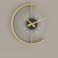 Frendorf | LumeClock LED Wandleuchte | Kreatives Uhrendesign | Goldrahmen | Stimmungsvolle Beleuchtung für Wohnzimmer