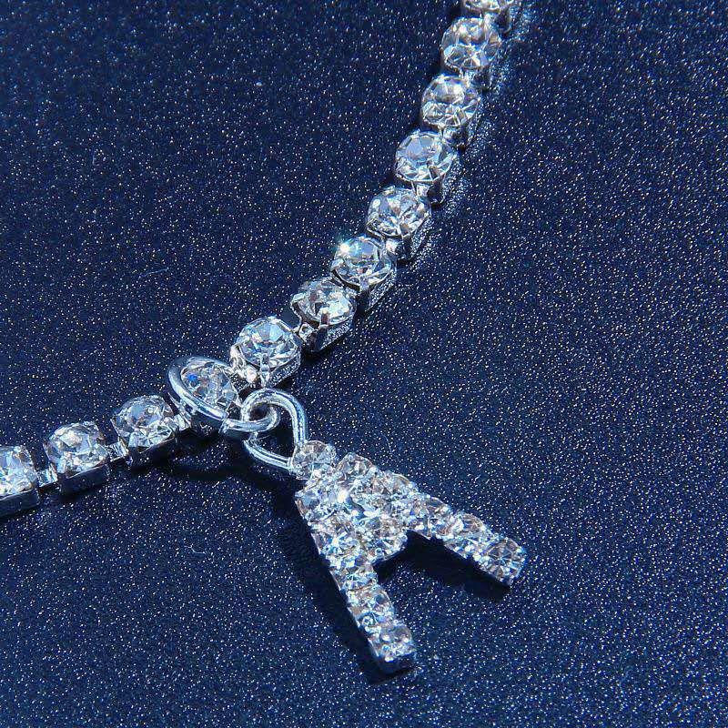 Frendorf | Rhinestone Buchstaben Fußkettchen