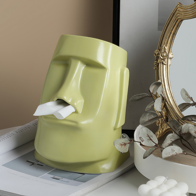 Frendorf | StatueTissue - ausgefallener Moai-Tuchhalter für stilvolle Räume