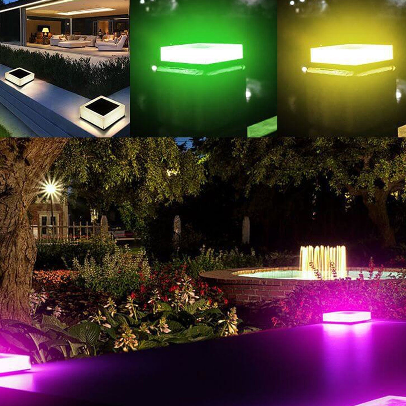 Frendorf | SolarAura RGB Solarleuchte für Außenbereiche | Moderne Gartenbeleuchtung | RGB & Warmweiß | Umweltschonend