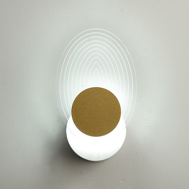 Frendorf | Luxoria Geo LED Wandleuchte | Goldenes Geometrisches Design | Acryl & Modern | Warmes Licht