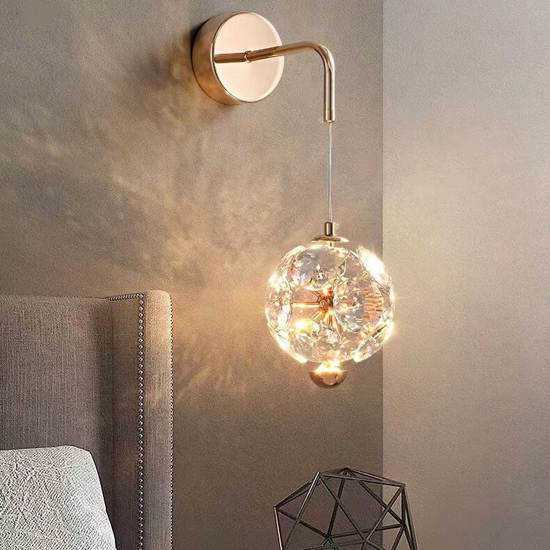 Frendorf | Crystalyn Wandleuchte | Moderner Luxus | Kristall-LED-Design | Dimmbares Licht für Schlafzimmer