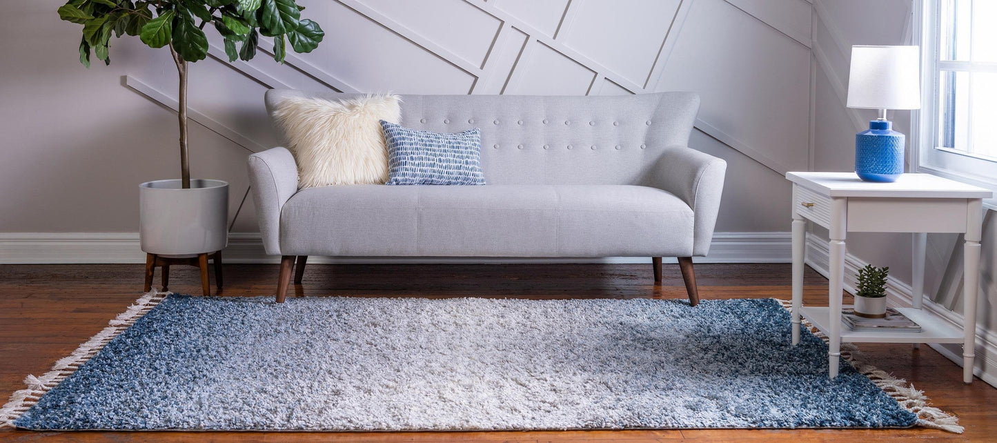 Frendorf | Velviona Gradient Shaggy Teppich | Weicher Hochflorteppich | Modernes Farbverlauf-Design