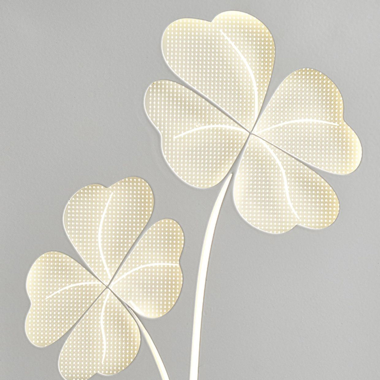 Modern Simplicity Iron Acrylic Rectangular Four-Leaf Clover Square Love Heart LED Wall Sconce Lamp For Bedside