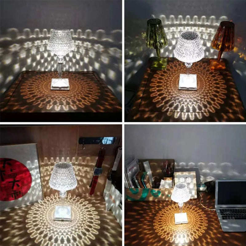 Kristalltischlampe
