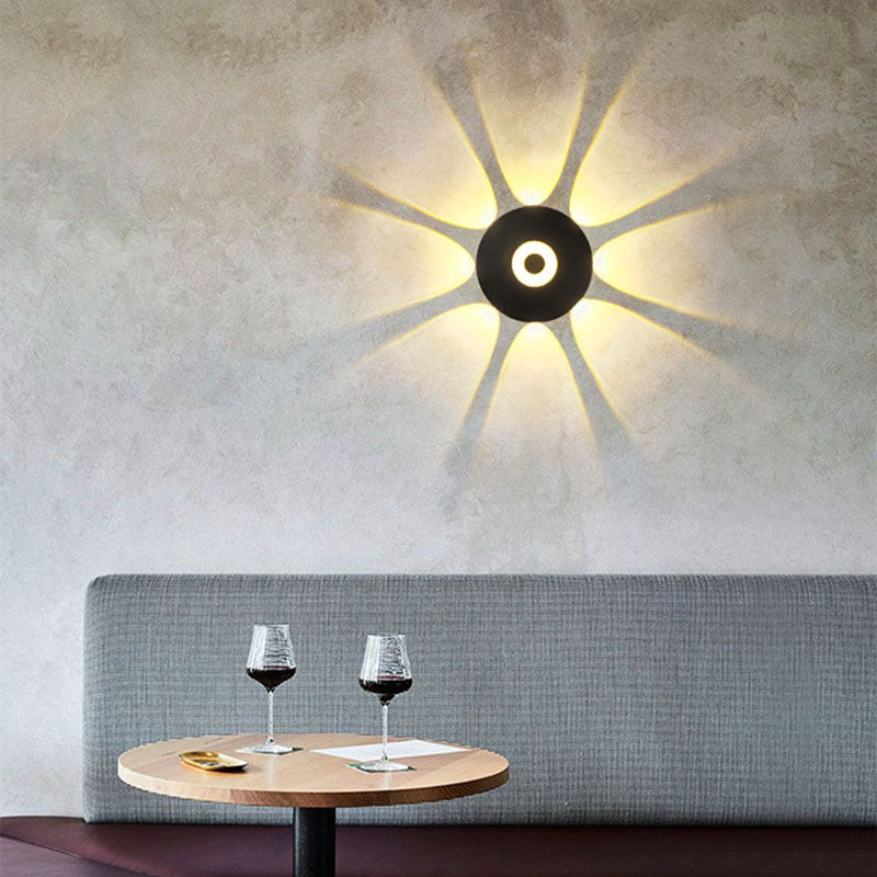 Frendorf | LumaNest LED Wandleuchte im skandinavischen Stil | Aluminium Rundschirm | Wetterfest für Außenbereich & Terrasse