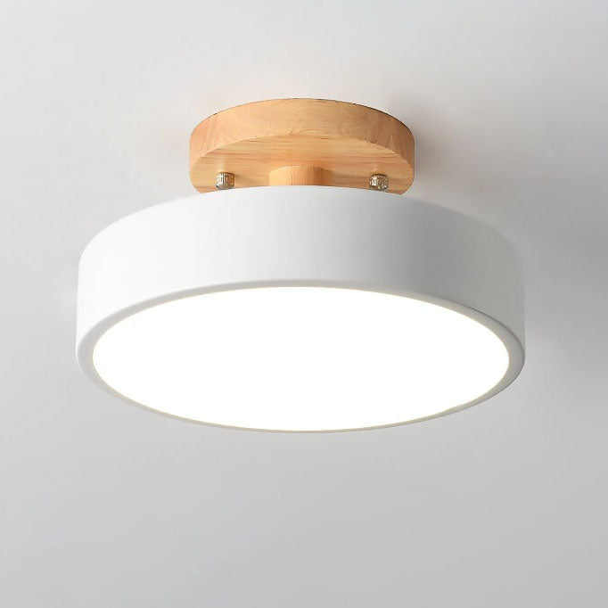 Frendorf | ScandiLight LED Deckenleuchte Rund | Nordic Design | Semi-Flush Mount | Energiesparende Zimmerleuchte