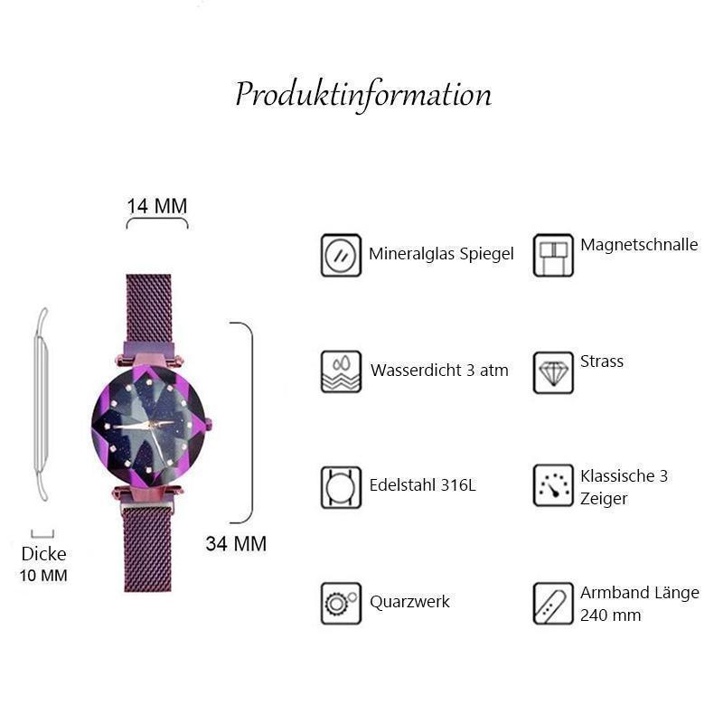 Frendorf | Neue Modetrend wasserdichte Sternenhimmel Mädchen Armbanduhr