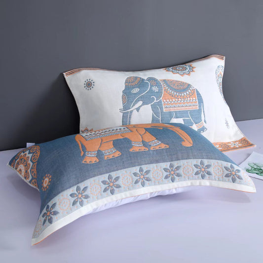 Frendorf | 2er Set Boho Elefanten Kissenbezug