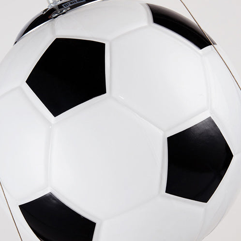 Frendorf | GoalLight Fußball Kinderzimmer Pendelleuchte | Kreatives Design | Glas & Eisen | 1-flammige Hängeleuchte
