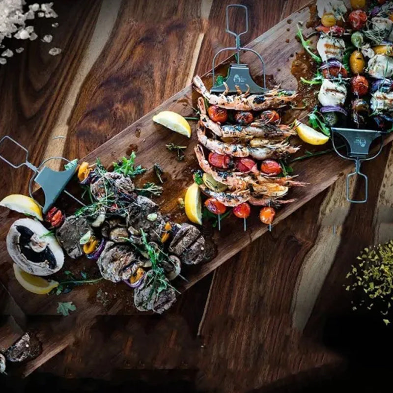 Frendorf | 3-Way Grill Skewers, Stainless Steel Skewers for BBQ