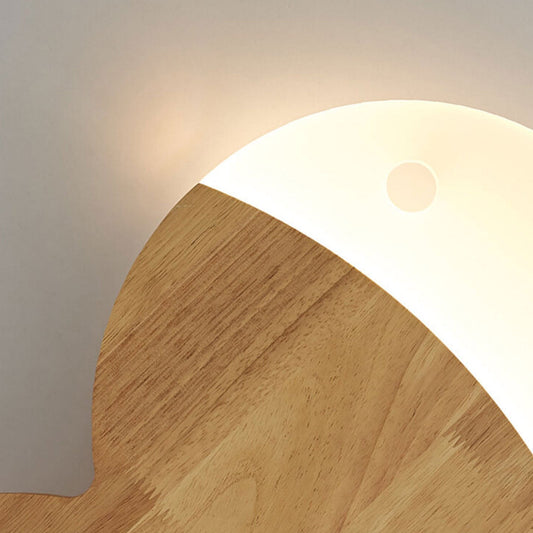 Frendorf | Fynnora Nordic Wandlampe | Eiche & Acryl | Minimalistisches Fisch-Design | LED Beleuchtung