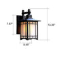 Frendorf | Pavilor Solar Wandlampe | Wasserdicht | Aluminium | Chinesischer Pavillon Stil