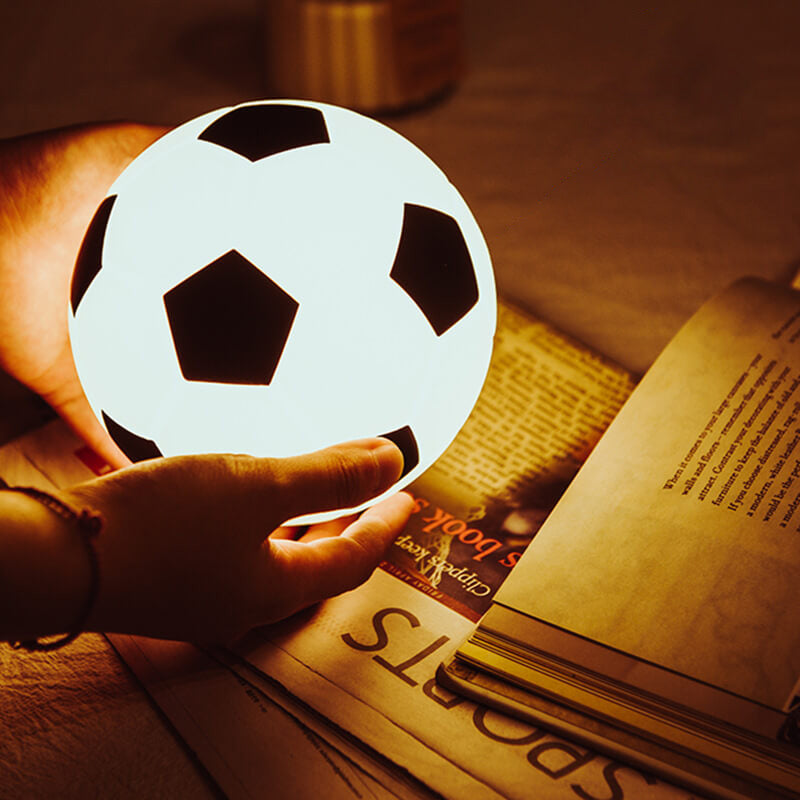 Kreative Fußball Silikon LED Nachtlicht USB Lade Tischlampe
