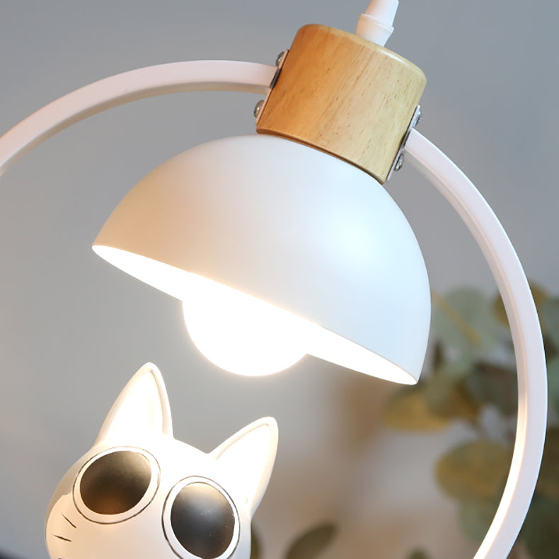 Frendorf | MeowBright Cartoon Katzen-Wandleuchte | Nordisches Design | Holz & Eisen | Stimmungsvolles Licht für Schlafzimmer