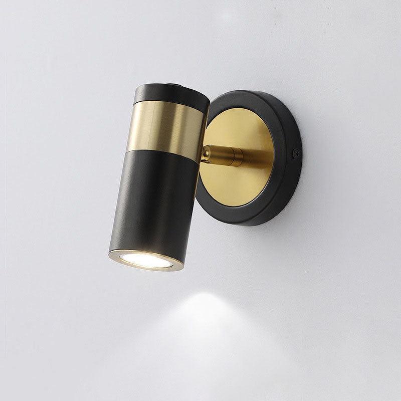 Moderne Einfachheit Plattierte Zylindrische Spotlicht 1-Licht Lese Wandleuchte Lampe