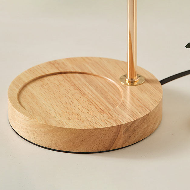 Frendorf | ValoraGlow Tischlampe | Modernes Holzdesign | Maiglöckchen-Stil | 1-flammig & Dimmbar
